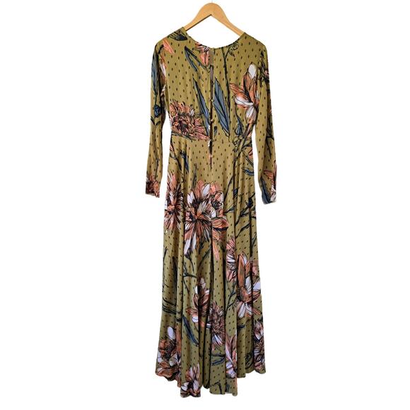 Free People First Kiss Maxi Dress Size Goldenrod Combo - Picture 11 of 13